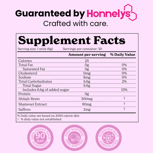 Honnelys She-Lajit Honey Sticks 1 PACK